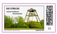 Hamm - Briefmarke 2024 - Die Strecke - Schacht Radbod 6 - Schachtmatt