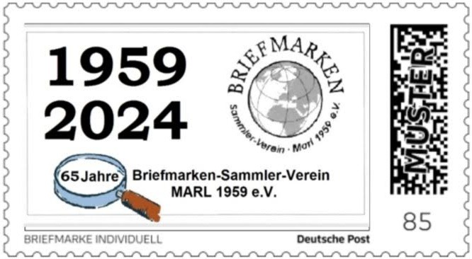 Individuell Briefmarke Briefmarken-Sammler-Verein Marl e.V. 1959-2024